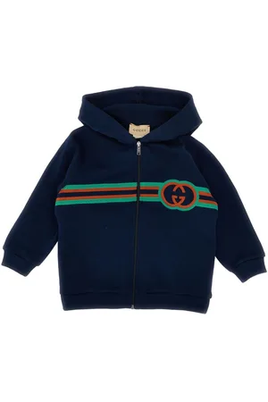 Gucci Logo-embroidered zipped hoodie