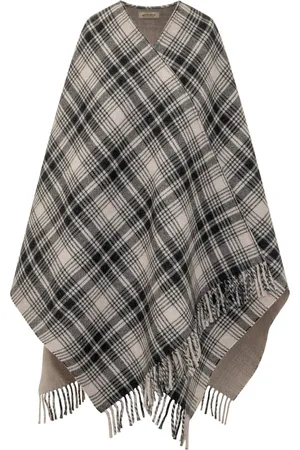 Woolrich Plaid-check cape