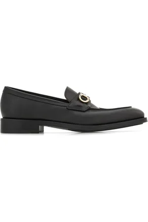 Salvatore Ferragamo Gancini-plaque leather loafers