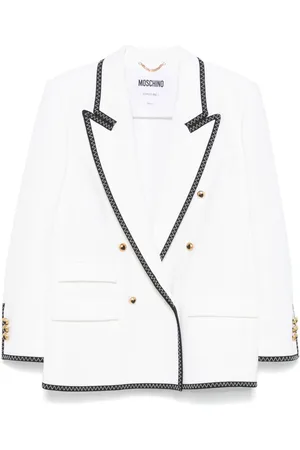 Moschino Contrasting-trim blazer