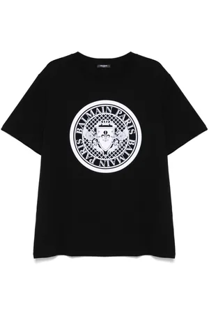 Balmain Flocked-logo T-shirt