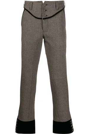 Jean Paul Gaultier Velvet-trim trousers
