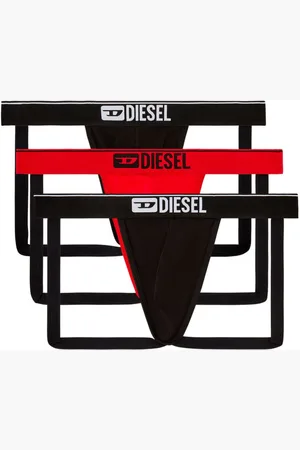 Diesel Logo-waistband jockstraps (pack of three)