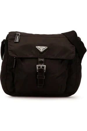 Prada 2000-2013 Tessuto Zip Buckle Messenger crossbody bag