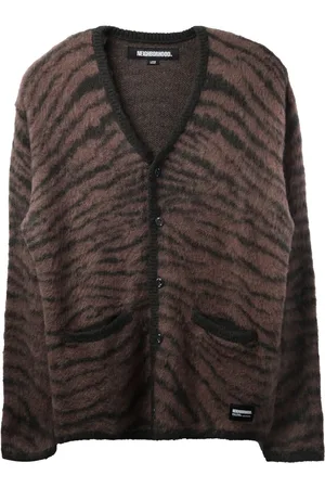 NEIGHBORHOOD Tiger-pattern knit cardigan