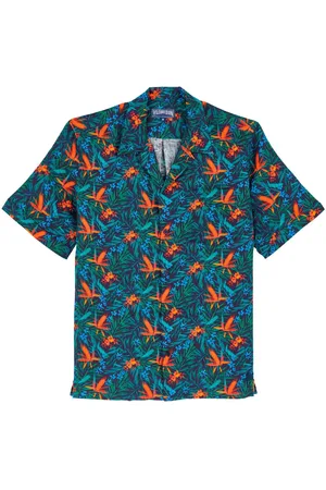 Vilebrequin Floral-print linen shirt