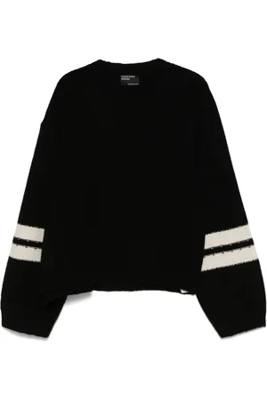 ENFANTS RICHES DEPRIMES Striped asymmetric sweater