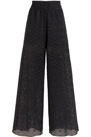 Vilebrequin Broderie-anglaise cotton palazzo pants