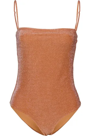 JOHANNA ORTIZ Shiny Iconography metallic swimsuit
