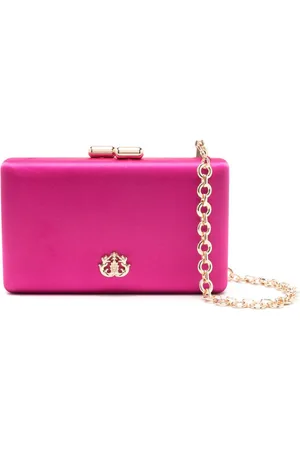 Isla Ibiza Eva logo-plaque clutch bag