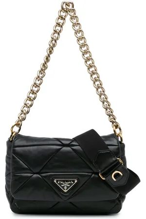 Prada 2013-2023 Quilted Nappa Re-Nylon Triangle Patchwork System Flap satchel