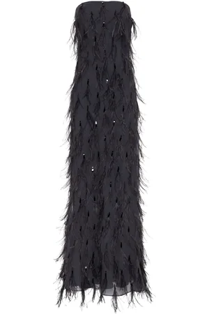 Brunello Cucinelli Feather-detail gown
