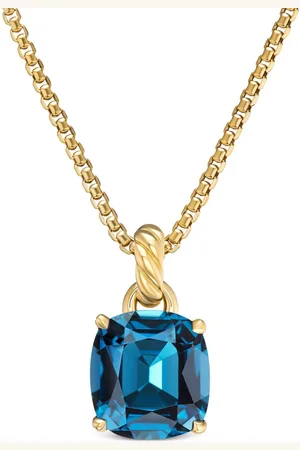 David Yurman 18kt yellow Marbella topaz pendant (12mm)