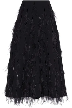 Brunello Cucinelli Feathered skirt