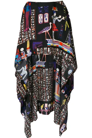 Jean Paul Gaultier Hieroglyph printed mullet skirt