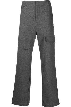 Helmut Lang FLANNEL PANT. MEL WOOL " MELANGE