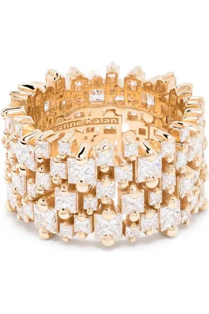 Suzanne Kalan 18kt yellow Princess diamond ring