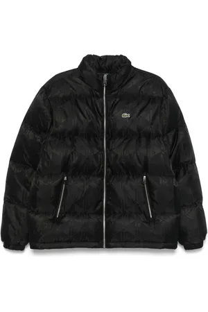 Lacoste Monogram-jacquard waterproof jacket