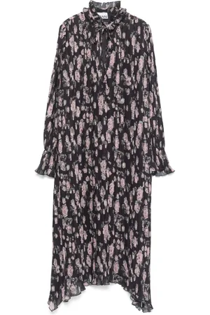 Ganni Flora-printed georgette dress
