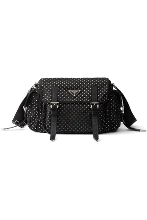 Prada Studded Re-Nylon shoulder bag