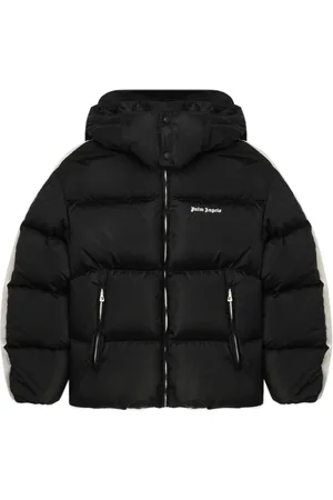 Palm Angels Logo-embroidered puffer jacket