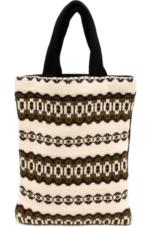 Comme des Garçons Pattern-jacquard bag