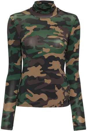 Cynthia Rowley Camo-printed top