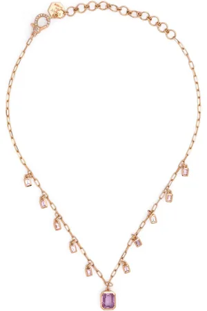Shay 18kt rose pink sapphire choker necklace