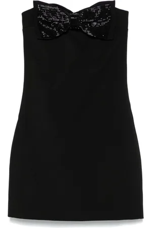 Self-Portrait Crepe bandeau mini dress