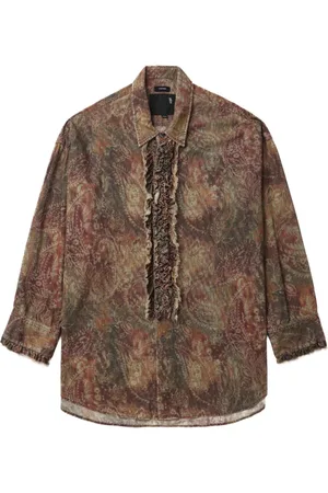 R13 Drop-neck tuxedo shirt