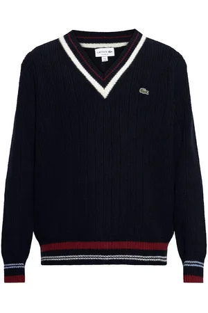 Lacoste Crocodile-patch wool jumper