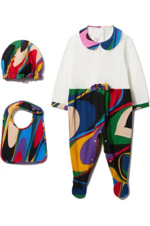 PUCCI Junior Onde-print babygrow set
