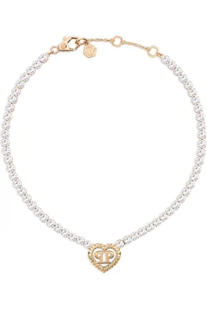 Philipp Plein Rocked hearts necklace
