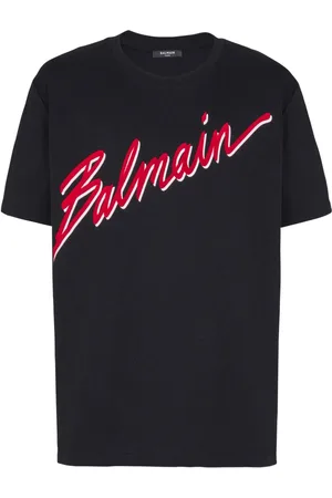 Balmain Flocked-logo t-shirt