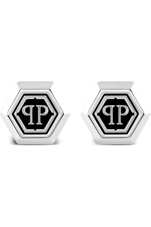 Philipp Plein Hexagon-PP cufflinks
