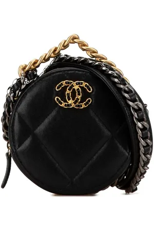 CHANEL 2019 Lambskin 19 Round Clutch with Chain satchel