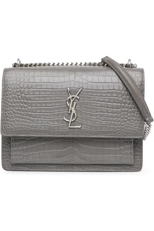 Saint Laurent 2017 Medium Croc Embossed Monogram Sunset crossbody bag