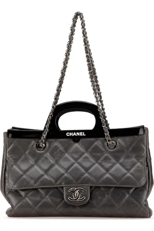 CHANEL 2015-2016 Small Glazed Calfskin CC Delivery Tote satchel