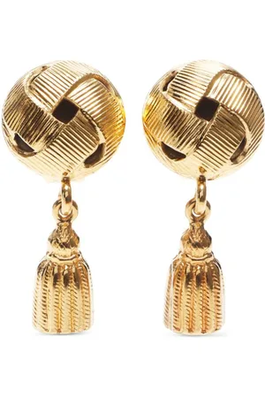 Céline 1990s button clip-on earrings