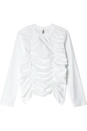NOIR KEI NINOMIYA Ruched cotton blouse