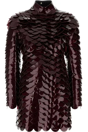 Salvatore Ferragamo Patent leather scales mini dress