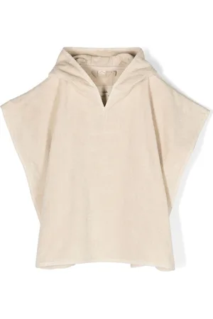 Konges Sløjd Embroidered terry-cloth poncho