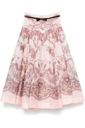 ZIMMERMANN Crush flared midi skirt