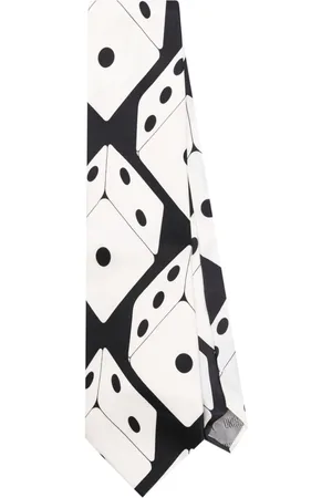 Moschino 2000s dice-print tie