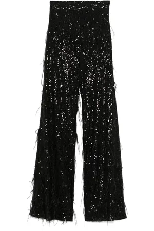 NISSA Sequin-embellished trousers