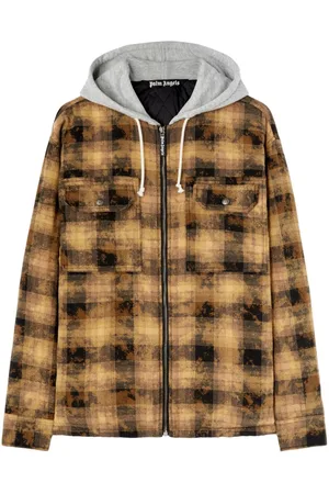 Palm Angels Checkered zip-fastened hoodie