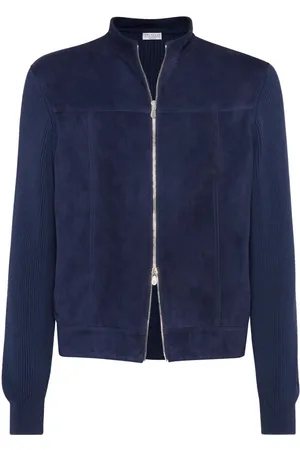 Brunello Cucinelli Suede bomber jacket