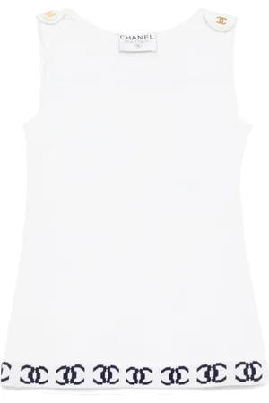CHANEL 1990-2000s sleeveless top
