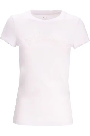 Armani Exchange Logo-embroidered T-shirt