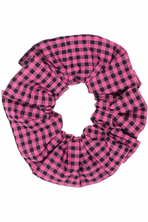 Ganni Gingham check hair scrunchie